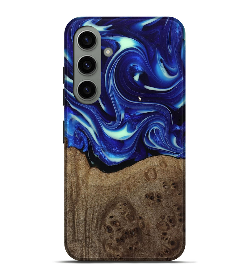 Galaxy S24 Plus Wood Live Edge Phone Case - Damaris (Blue, 809454)