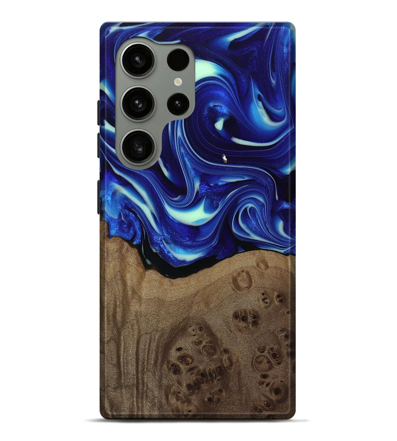 Galaxy S24 Ultra Wood Live Edge Phone Case - Damaris (Blue, 809454)