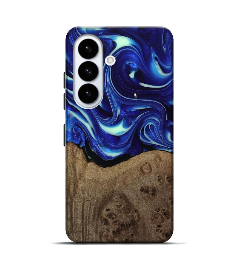 Galaxy S26 Wood Live Edge Phone Case - Damaris (Blue, 809454)