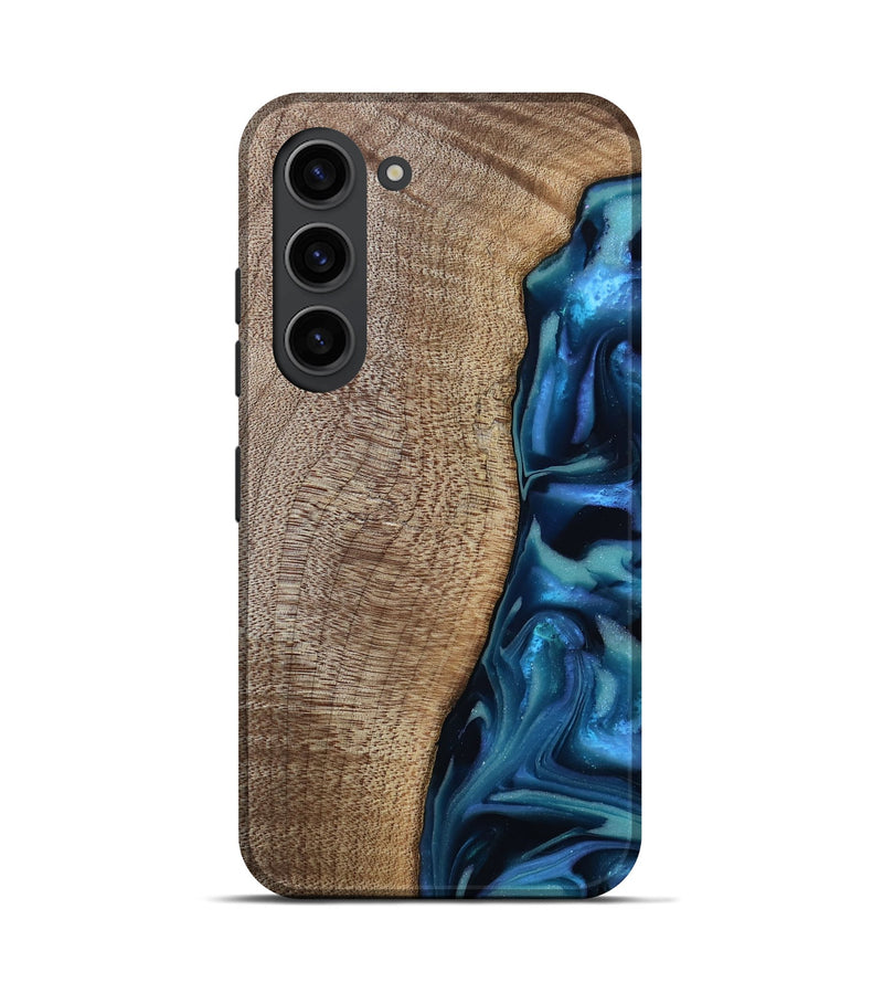 Galaxy S23 Wood Live Edge Phone Case - Uriel (Blue, 809455)