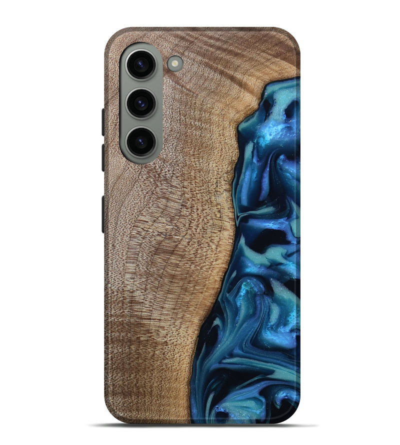 Galaxy S23 Plus Wood Live Edge Phone Case - Uriel (Blue, 809455)