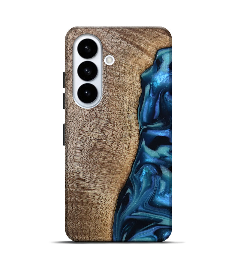 Galaxy S26 Wood Live Edge Phone Case - Uriel (Blue, 809455)