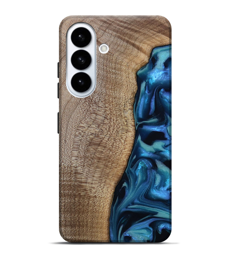 Galaxy S26 Plus Wood Live Edge Phone Case - Uriel (Blue, 809455)