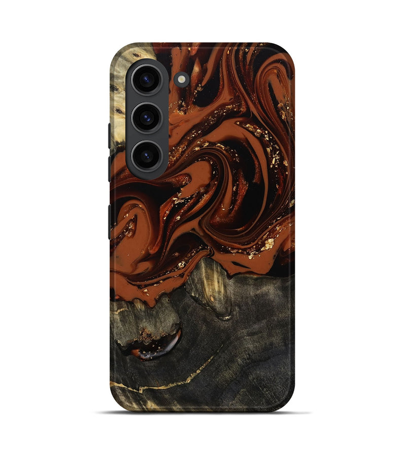 Galaxy S23 Wood Live Edge Phone Case - Lupe (Red, 809459)