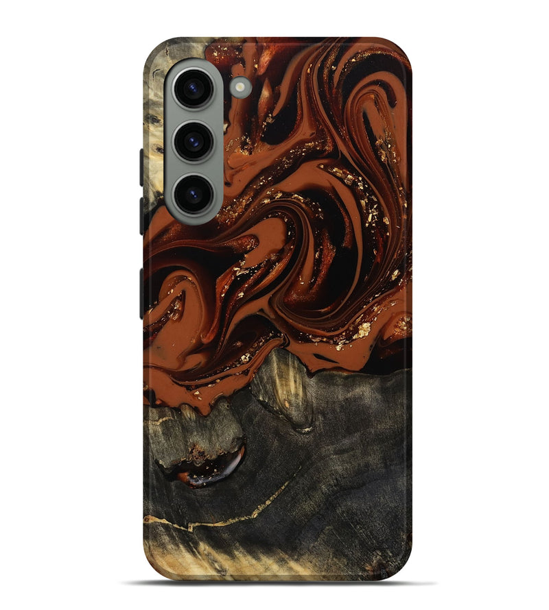 Galaxy S23 Plus Wood Live Edge Phone Case - Lupe (Red, 809459)
