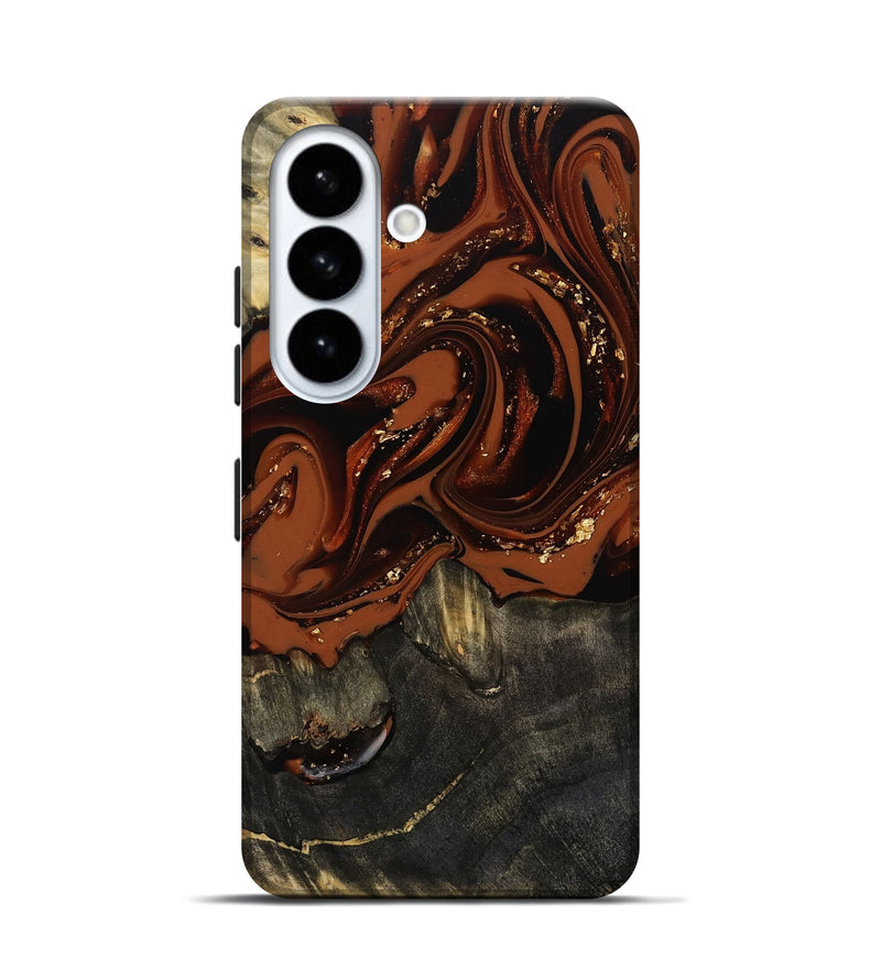 Galaxy S26 Wood Live Edge Phone Case - Lupe (Red, 809459)