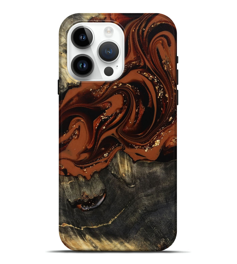 iPhone 15 Pro Max Wood Live Edge Phone Case - Lupe (Red, 809459)