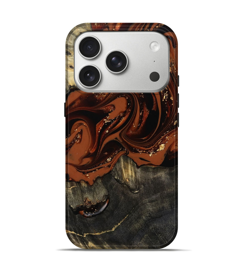 iPhone 17 Pro Wood Live Edge Phone Case - Lupe (Red, 809459)