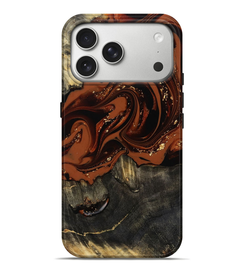 iPhone 17 Pro Max Wood Live Edge Phone Case - Lupe (Red, 809459)