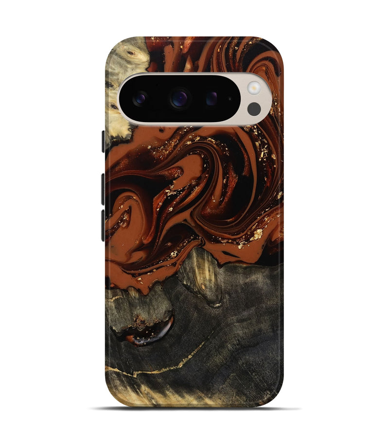 Pixel 9 Wood Live Edge Phone Case - Lupe (Red, 809459)