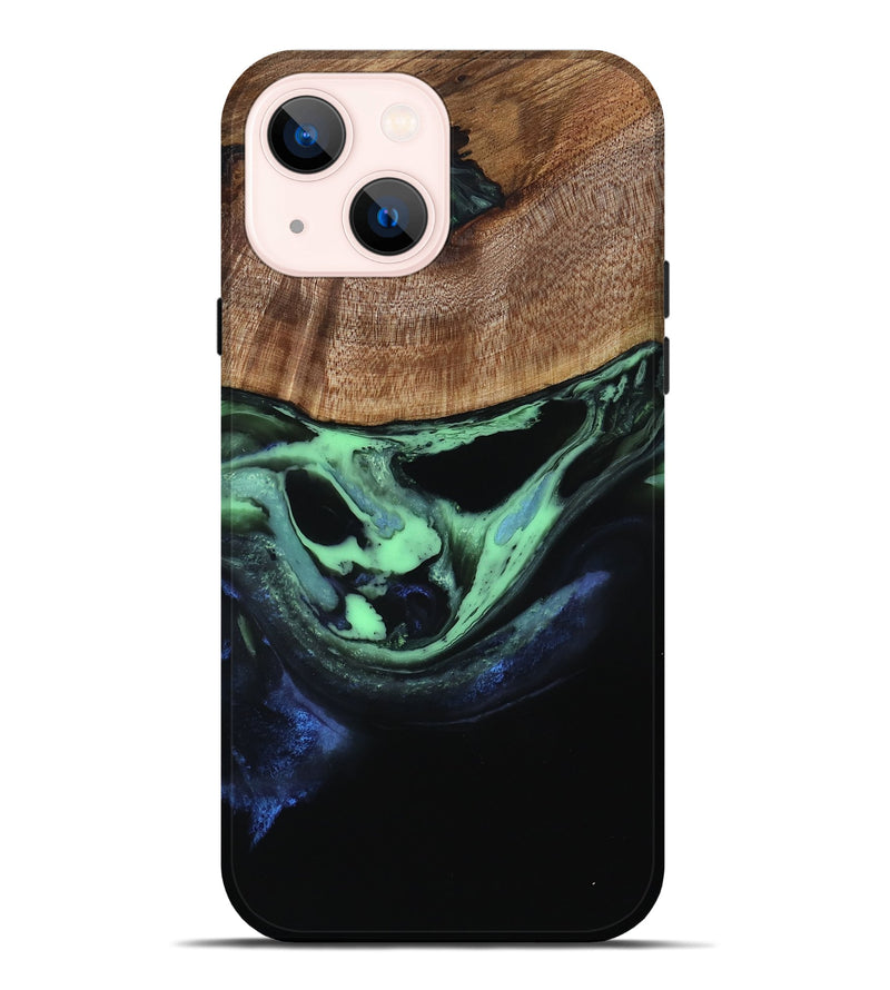 iPhone 14 Plus Wood Live Edge Phone Case - Analia (Green, 809461)