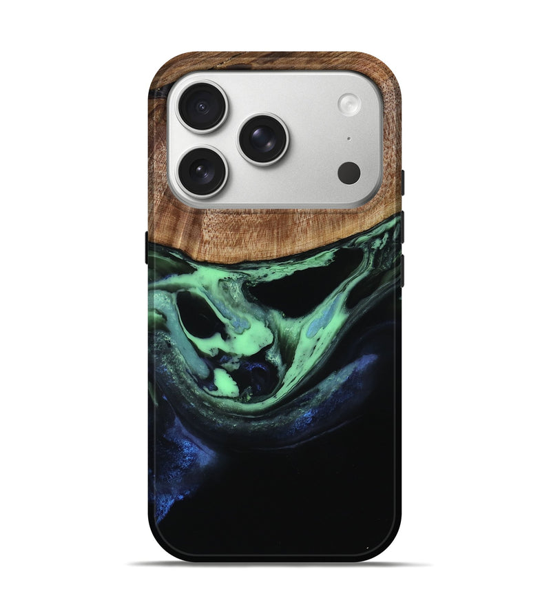 iPhone 17 Pro Wood Live Edge Phone Case - Analia (Green, 809461)