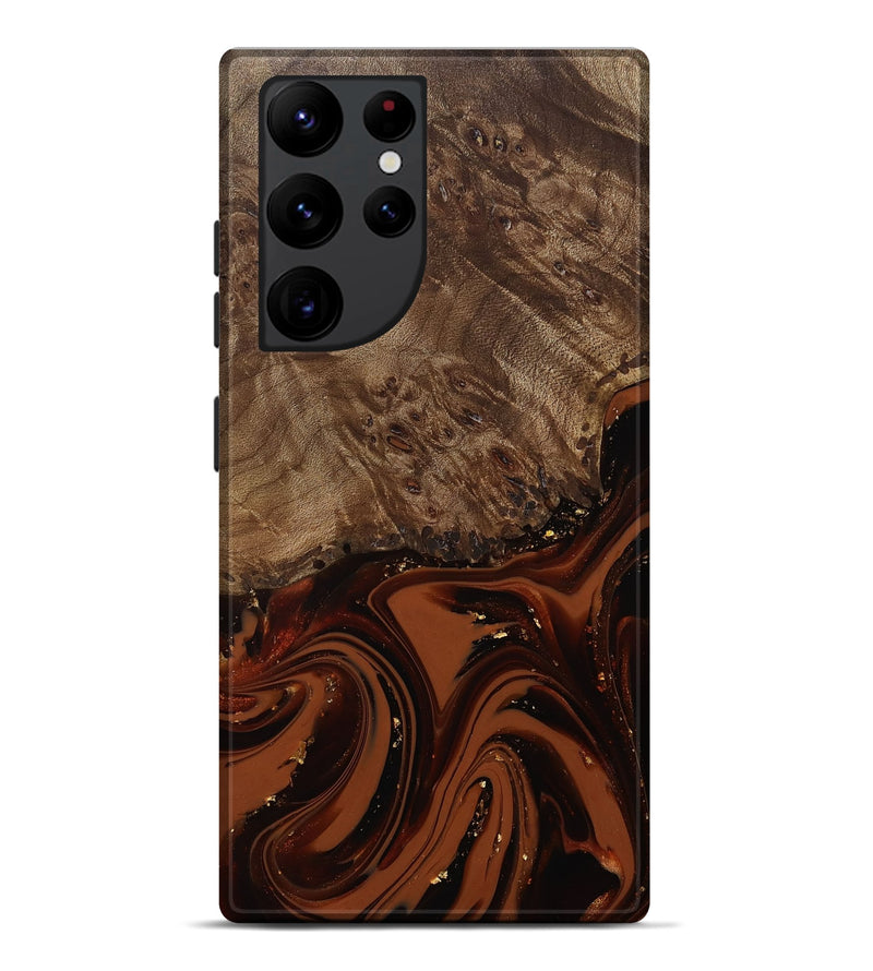 Galaxy S22 Ultra Wood Live Edge Phone Case - Elsa (Red, 809469)