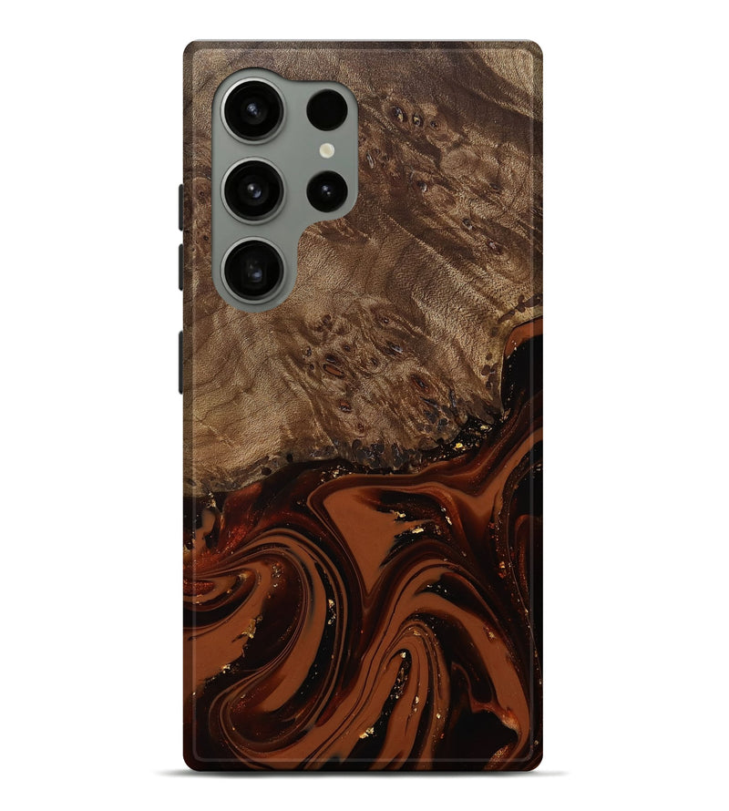 Galaxy S24 Ultra Wood Live Edge Phone Case - Elsa (Red, 809469)