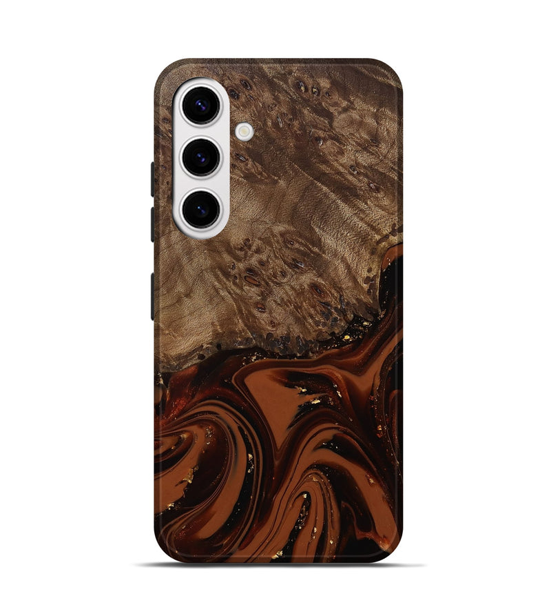 Galaxy S25 Wood Live Edge Phone Case - Elsa (Red, 809469)
