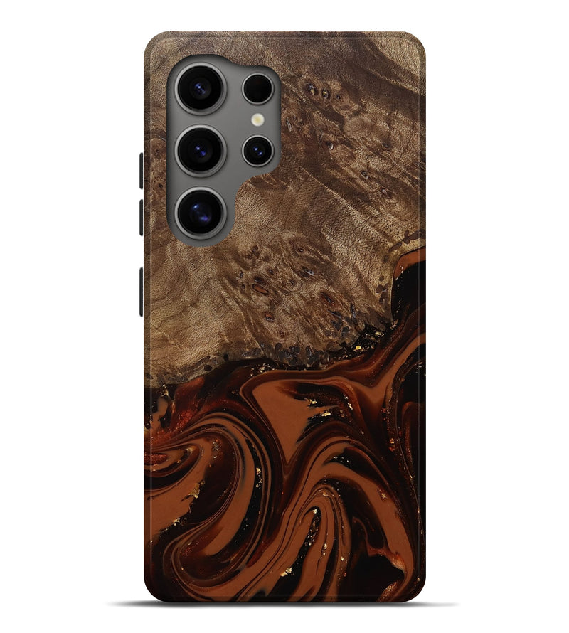 Galaxy S25 Ultra Wood Live Edge Phone Case - Elsa (Red, 809469)