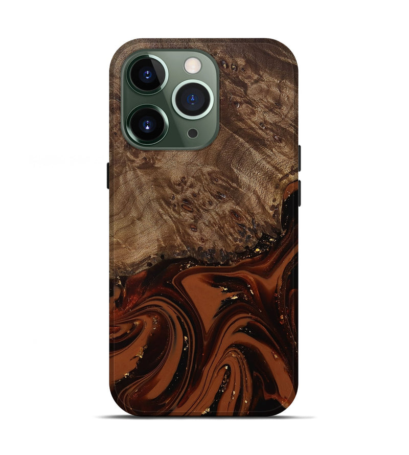 iPhone 13 Pro Wood Live Edge Phone Case - Elsa (Red, 809469)