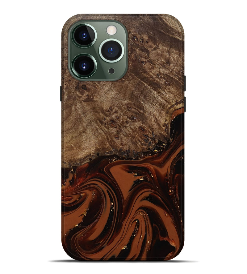 iPhone 13 Pro Max Wood Live Edge Phone Case - Elsa (Red, 809469)