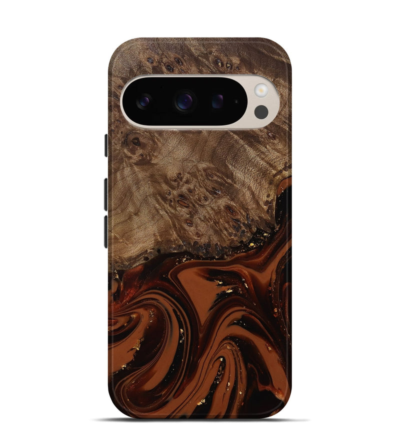 Pixel 9 Wood Live Edge Phone Case - Elsa (Red, 809469)