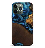 iPhone 13 Pro Max Wood Live Edge Phone Case - Tatum (Blue, 809472)
