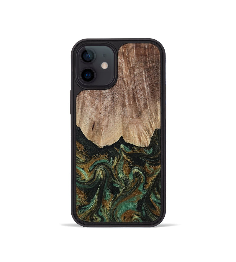 iPhone 12 mini Wood Phone Case - Kelsea (Green, 809585)