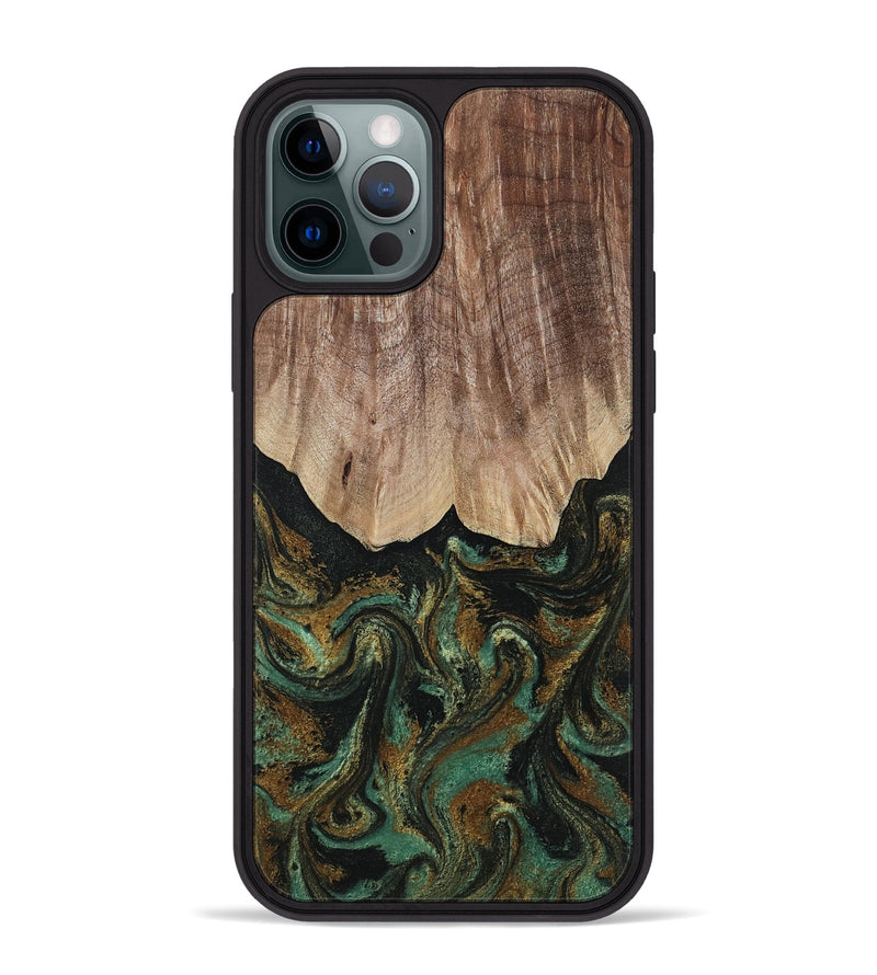 iPhone 12 Pro Max Wood Phone Case - Kelsea (Green, 809585)