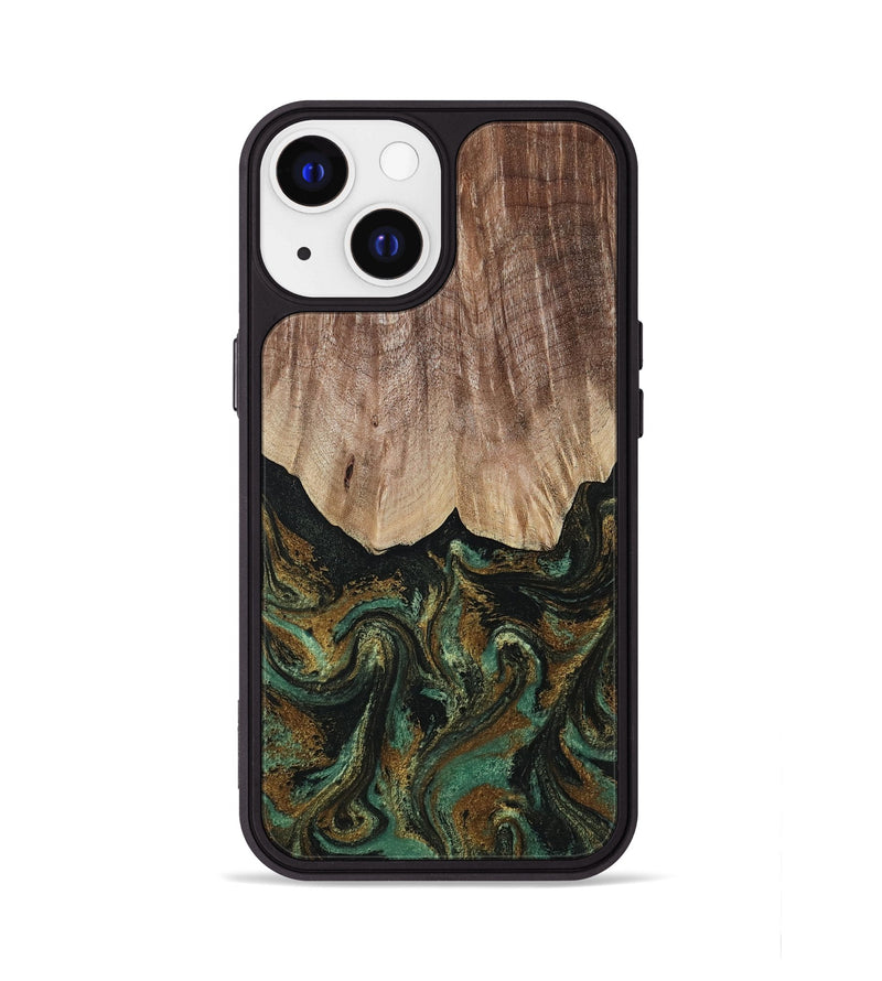 iPhone 13 Wood Phone Case - Kelsea (Green, 809585)