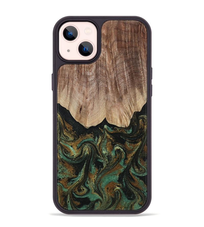 iPhone 14 Plus Wood Phone Case - Kelsea (Green, 809585)