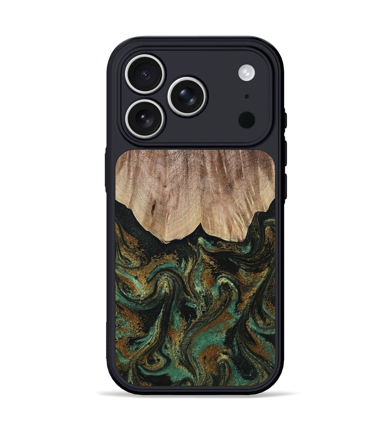 iPhone 17 Pro Wood Phone Case - Kelsea (Green, 809585)