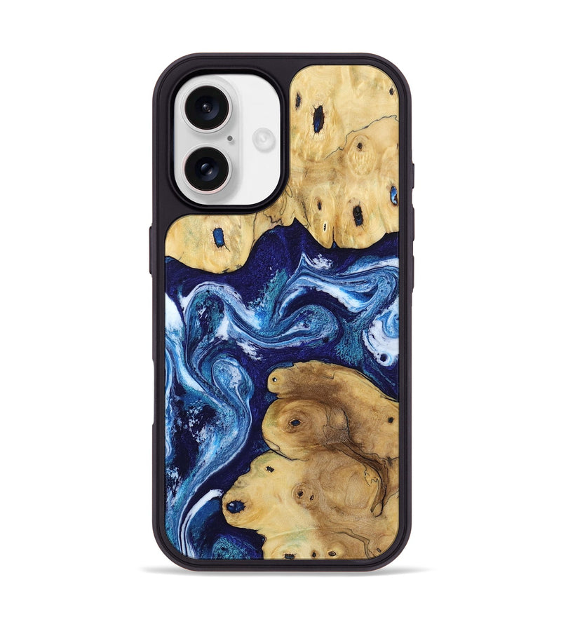 iPhone 17 Wood Phone Case - Luciana (Blue, 809596)