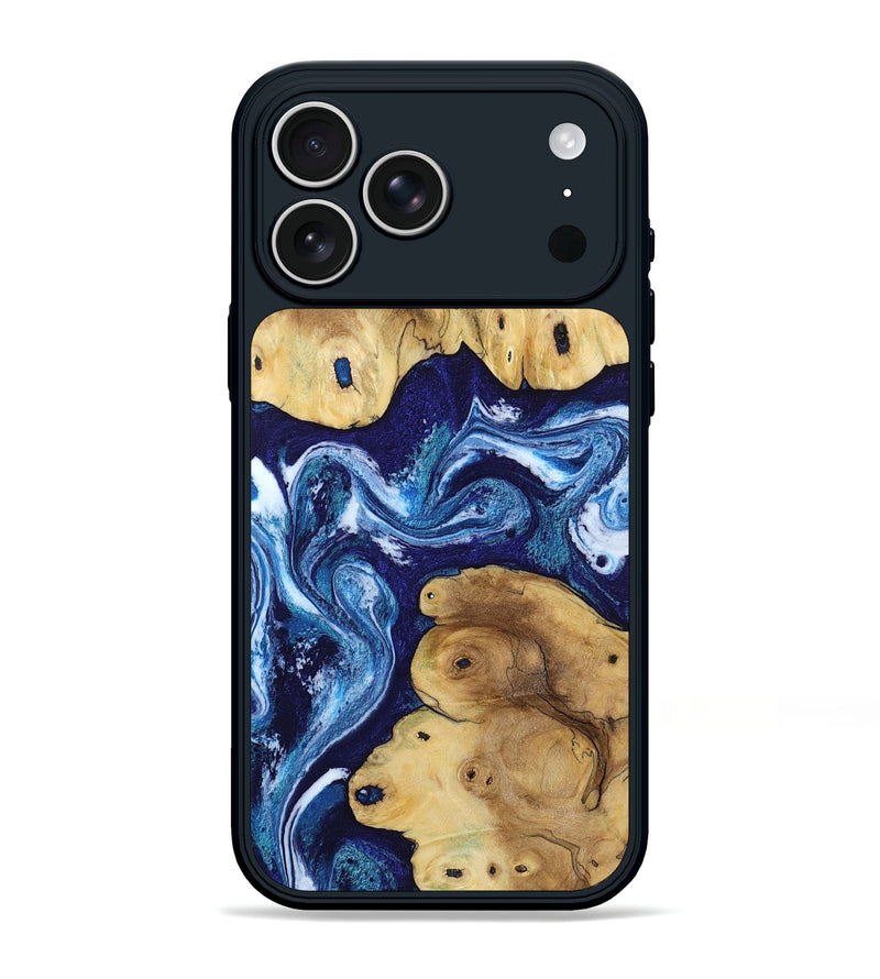 iPhone 17 Pro Max Wood Phone Case - Luciana (Blue, 809596)