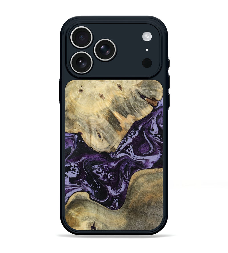 iPhone 17 Pro Max Wood Phone Case - Curley (Purple, 809668)