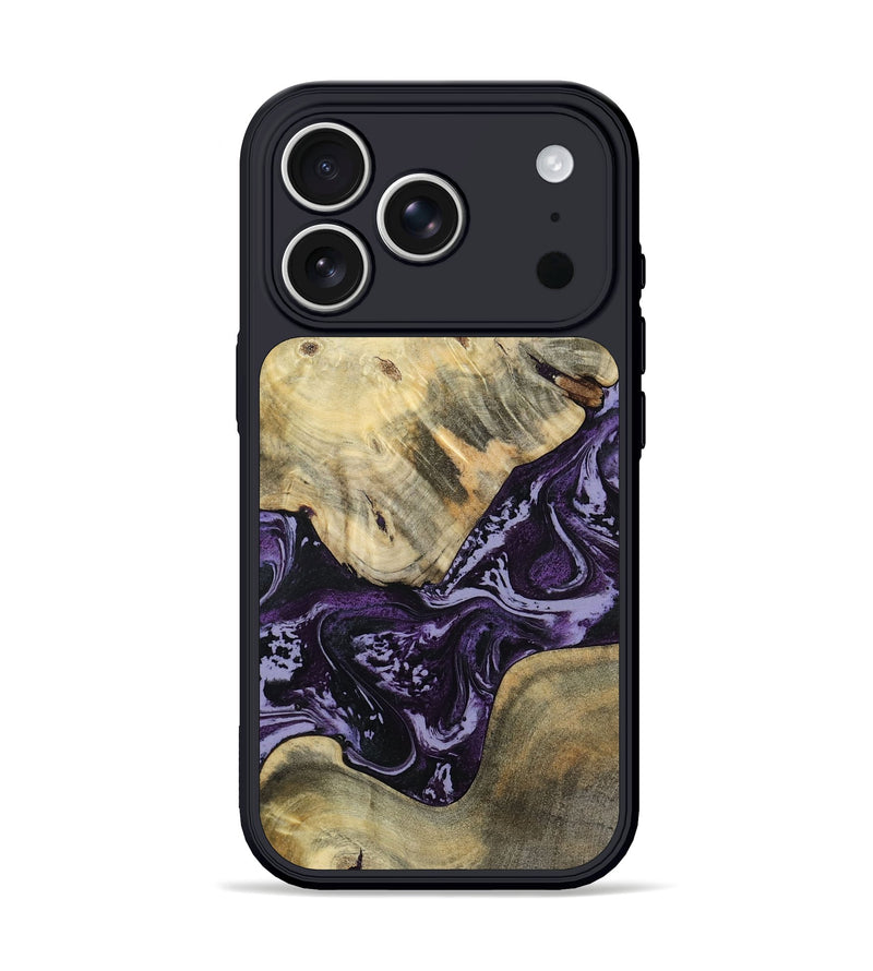 iPhone 17 Pro Wood Phone Case - Curley (Purple, 809668)