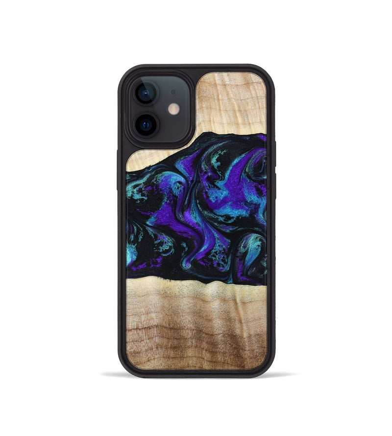 iPhone 12 mini Wood Phone Case - Monroe (Purple, 809672)