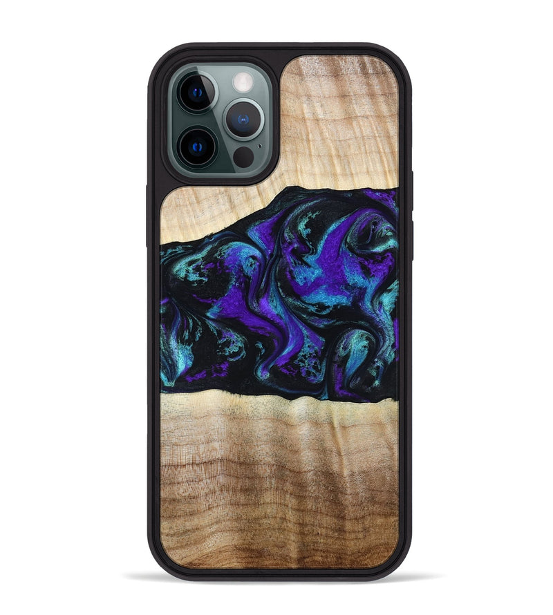 iPhone 12 Pro Max Wood Phone Case - Monroe (Purple, 809672)