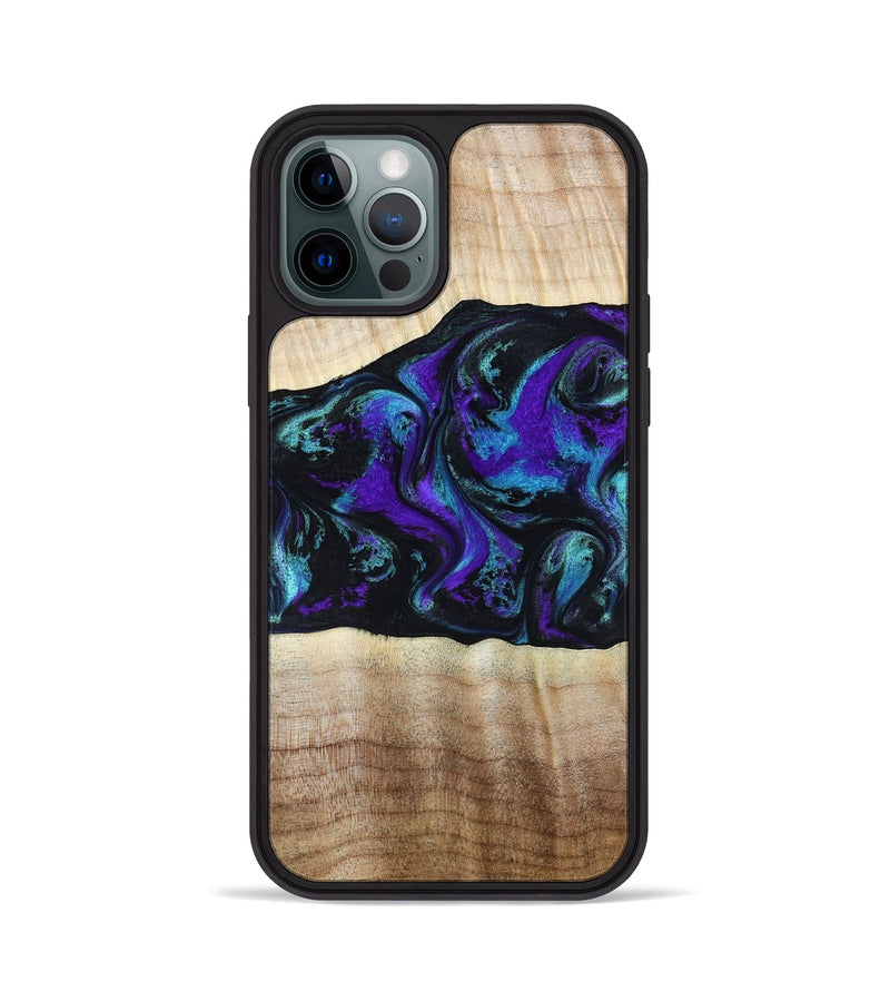 iPhone 12 Pro Wood Phone Case - Monroe (Purple, 809672)