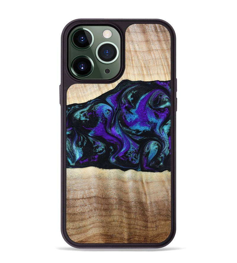 iPhone 13 Pro Max Wood Phone Case - Monroe (Purple, 809672)