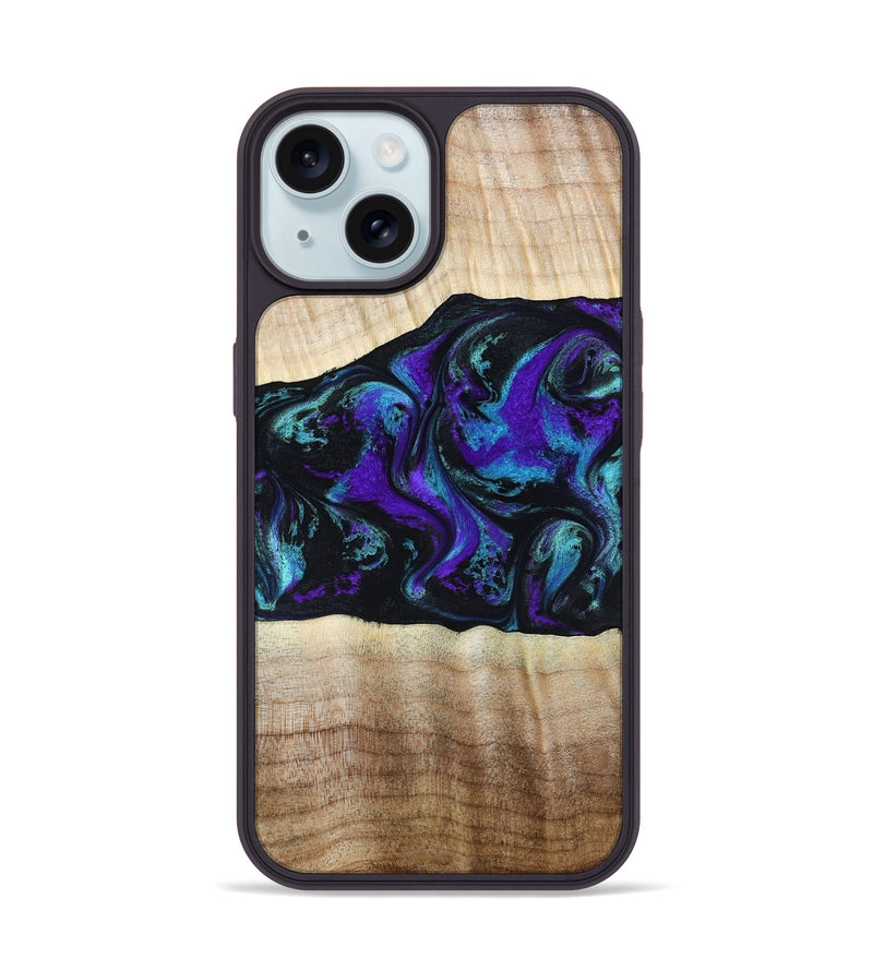 iPhone 15 Wood Phone Case - Monroe (Purple, 809672)