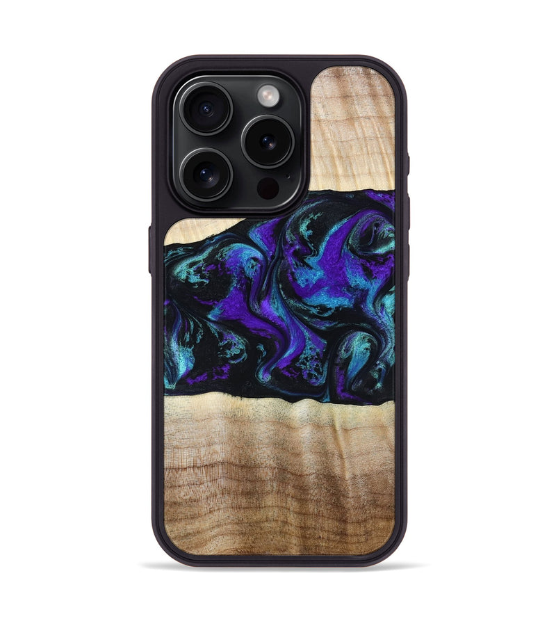iPhone 15 Pro Wood Phone Case - Monroe (Purple, 809672)