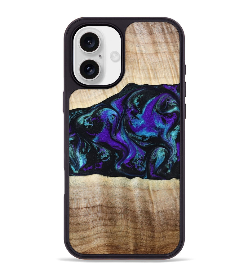 iPhone 16 Plus Wood Phone Case - Monroe (Purple, 809672)