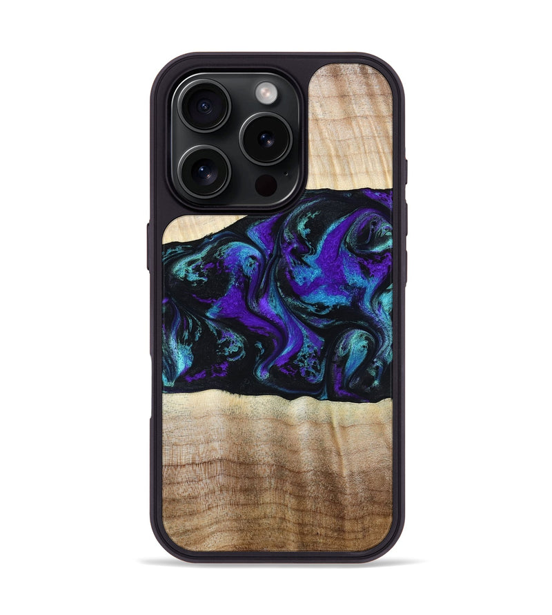 iPhone 16 Pro Wood Phone Case - Monroe (Purple, 809672)