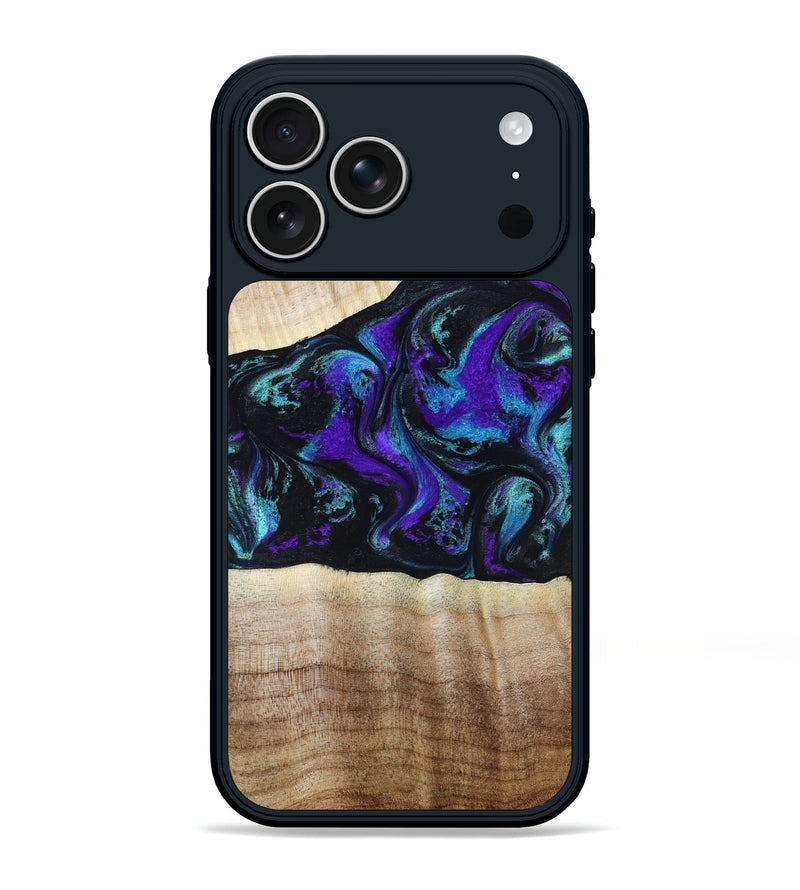 iPhone 17 Pro Max Wood Phone Case - Monroe (Purple, 809672)