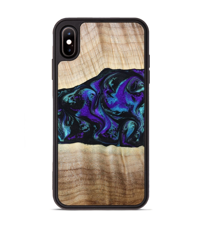 iPhone Xs Max Wood Phone Case - Monroe (Purple, 809672)