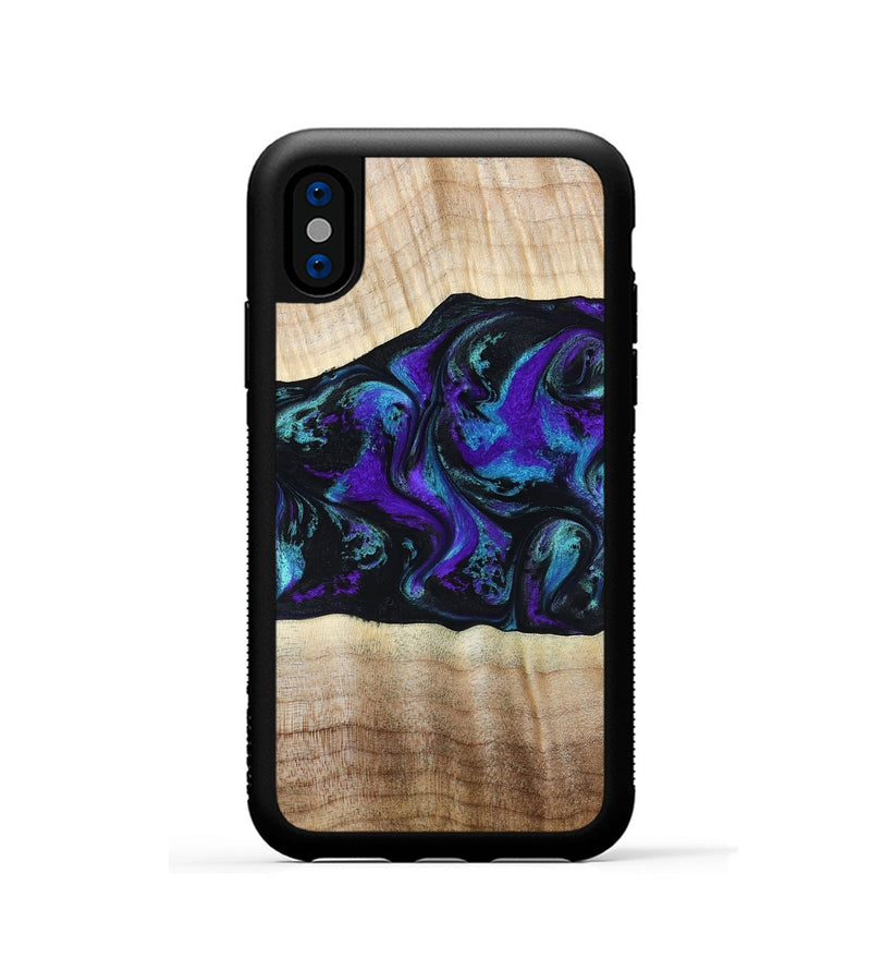 iPhone Xs Wood Phone Case - Monroe (Purple, 809672)