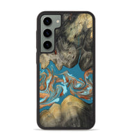 Galaxy S23 Plus Wood Phone Case - Dion (Teal & Gold, 809685)