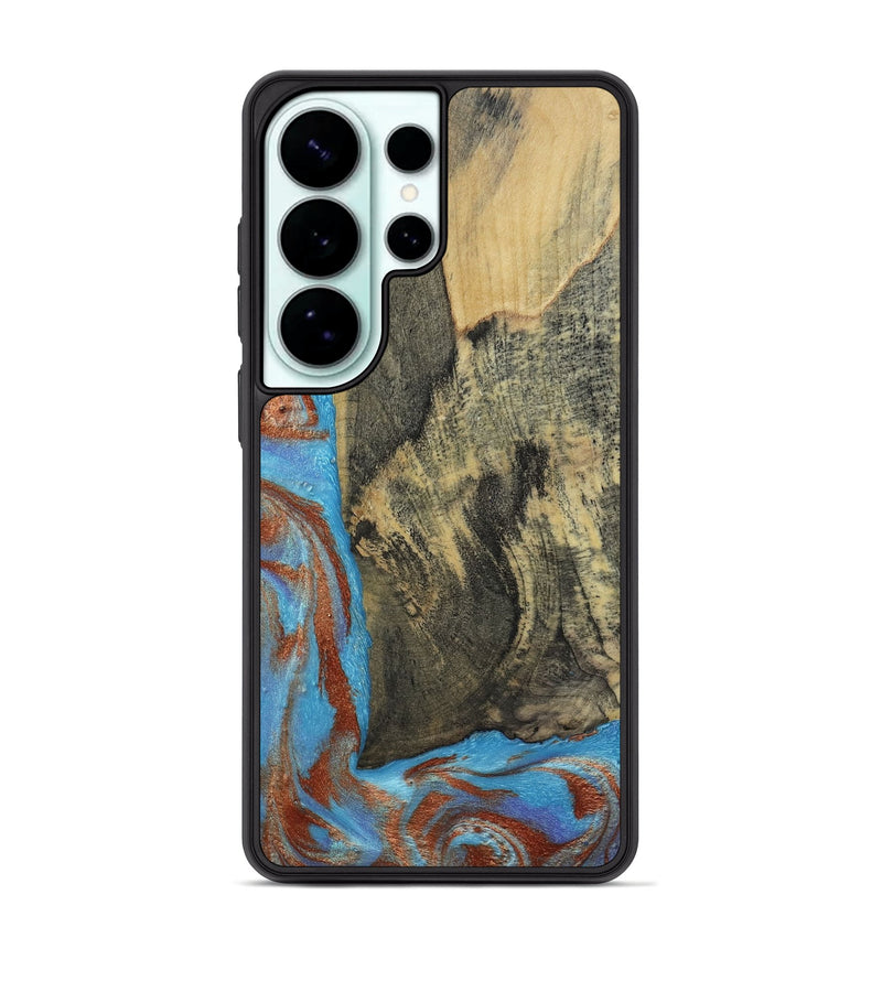 Galaxy S26 Ultra Wood Phone Case - Ivette (Teal & Gold, 809691)
