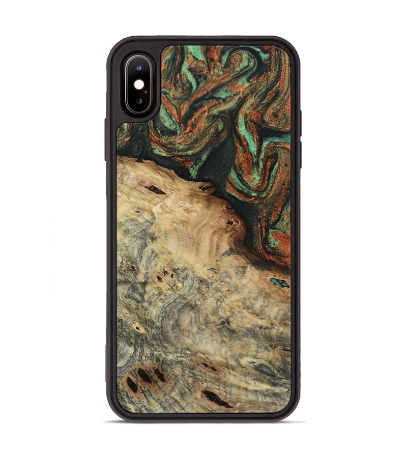 iPhone Xs Max Wood Phone Case - Erika (Green, 809748)