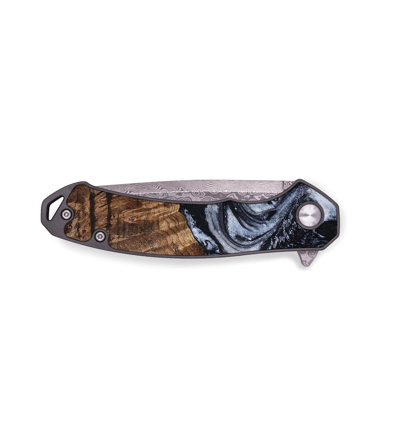 EDC Wood Pocket Knife - Briar (Black & White, 809756)