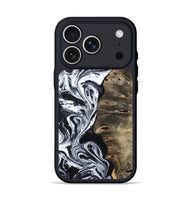 iPhone 17 Pro Wood Phone Case - Elyse (Black & White, 809761)