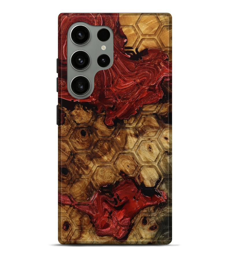 Galaxy S24 Ultra Wood Live Edge Phone Case - Pansy (Pattern, 809777)